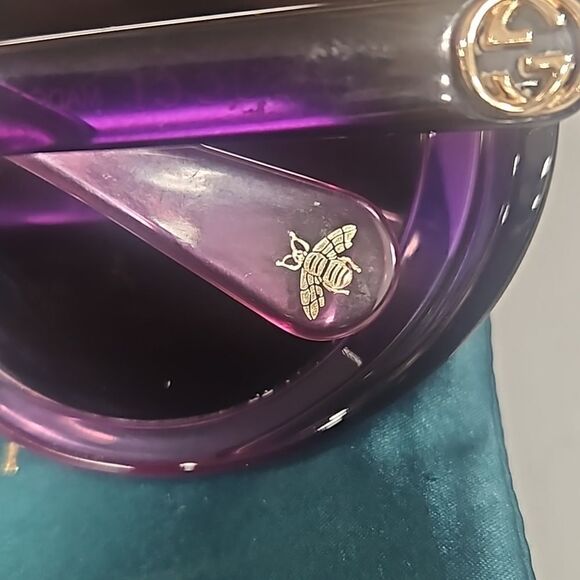💛GUCCI 53mm Oversized Core 53MM Round Shield Sunglasses💛 PreOwned - Picture 4 of 7